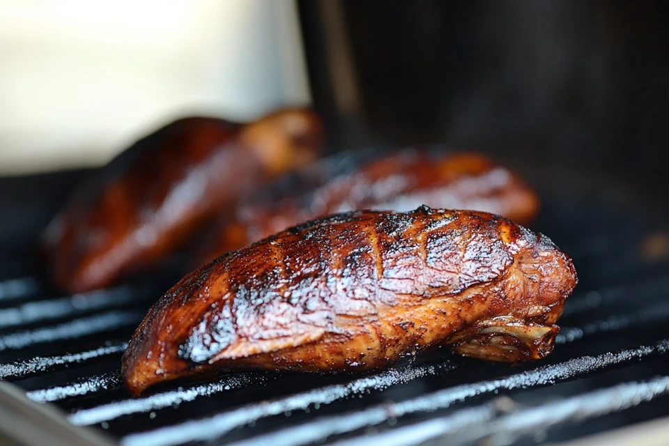 Smoked chicken breasts, perfectly juicy.