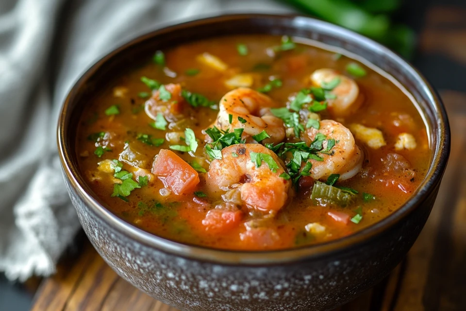 A vibrant bowl of Three Sisters Soup, showcasing corn, beans, and squash.